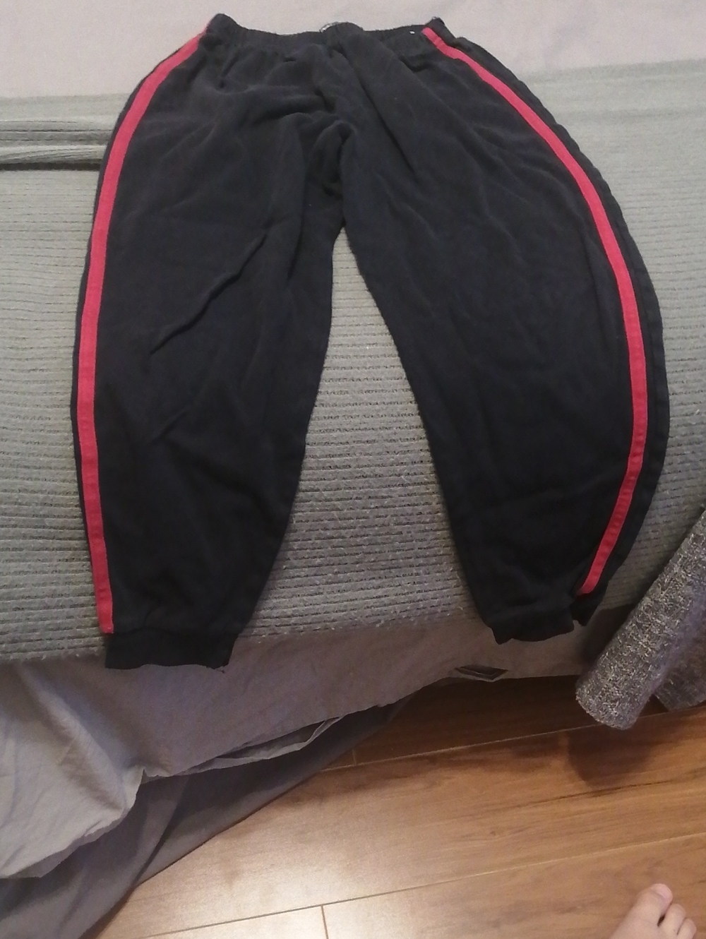 Carter's Black Sweatpants with Red Side Stripes